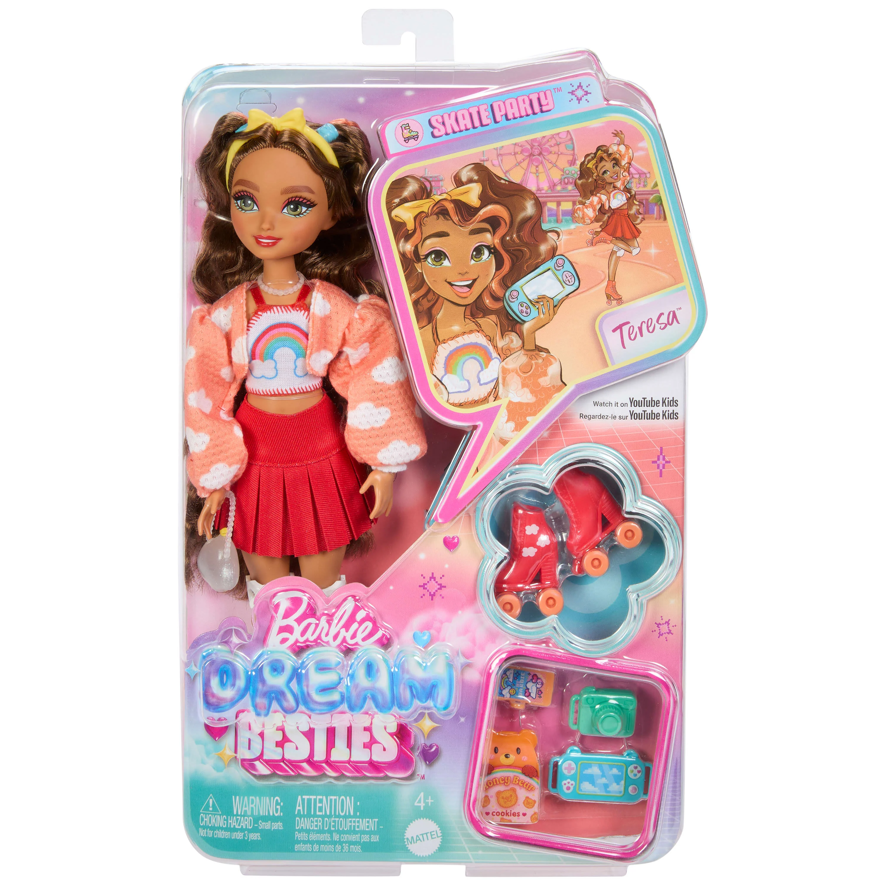 Dream Besties Barbie Teresa Roller Skating Fashion Doll - Image 6