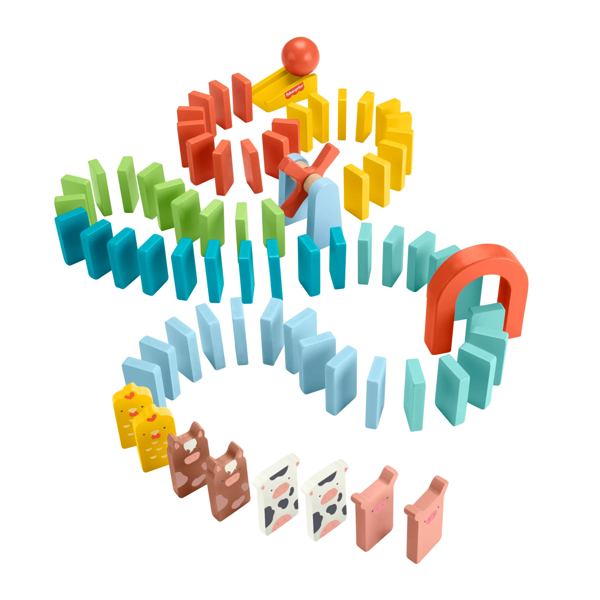 Fisher-Price Wooden Domino Run Playset - Image 4