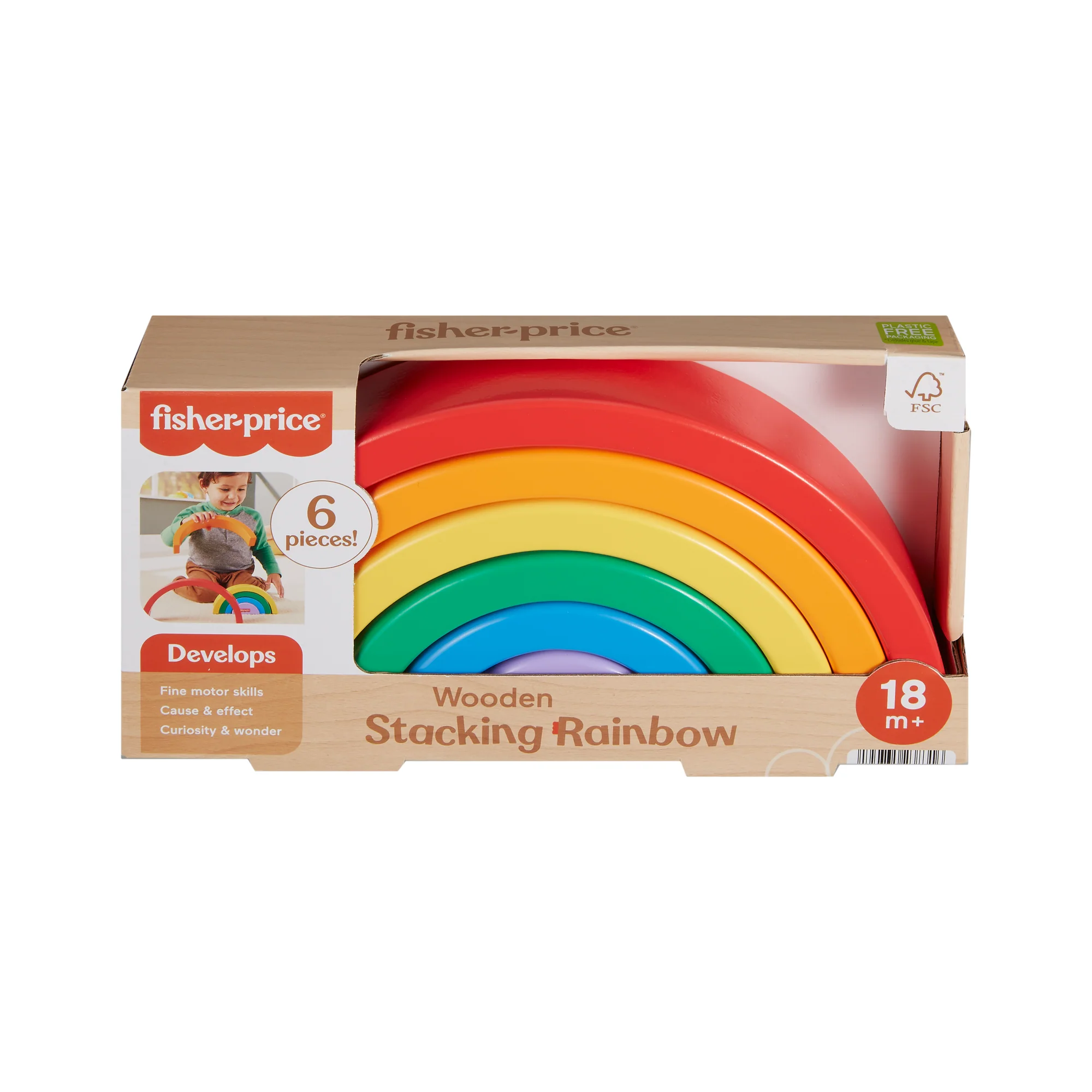 Fisher-Price Wooden Stacking Rainbow - Image 7