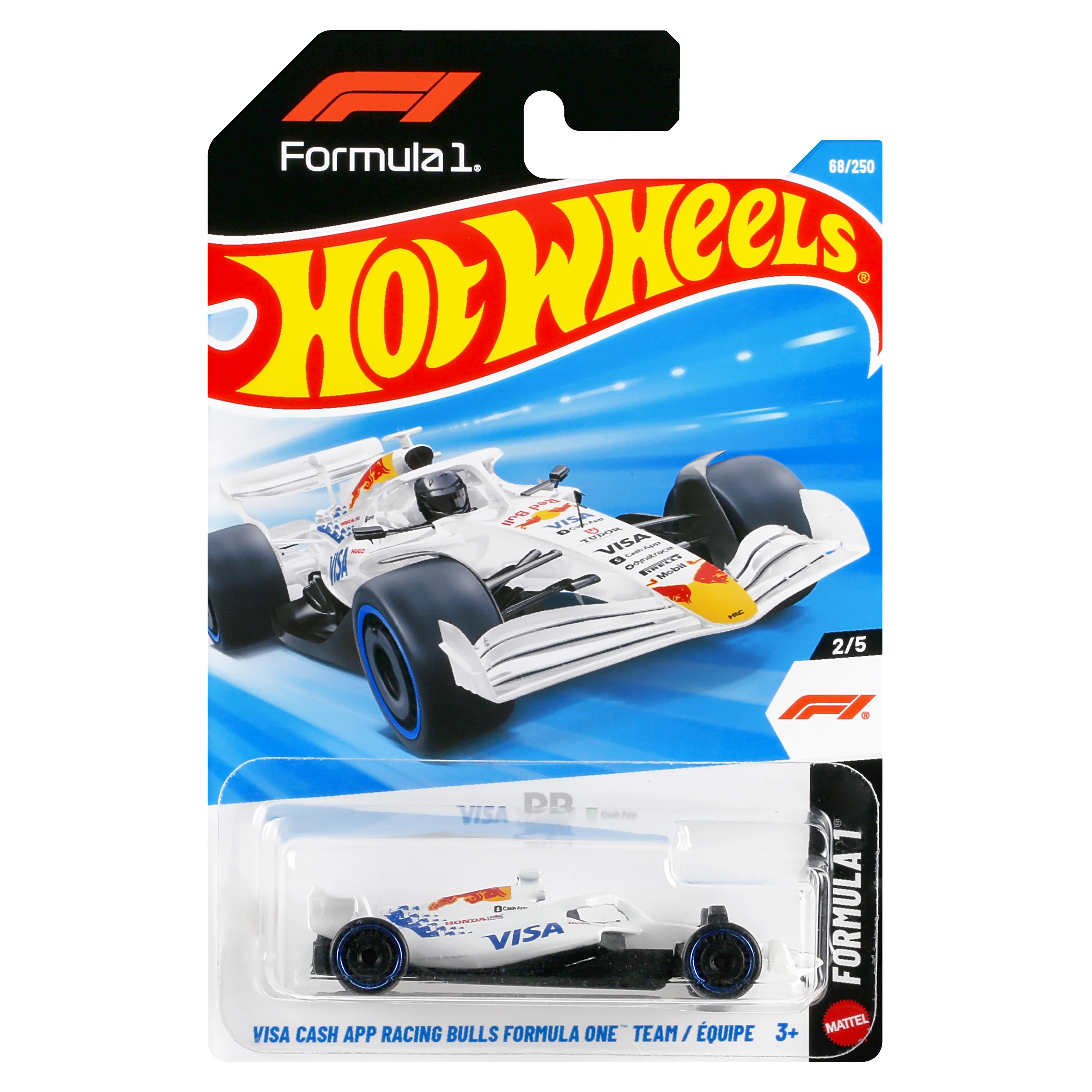 Hot Wheels Basics - Visa Cash App Racing Bulls Formula One™ Team Car - Image 5